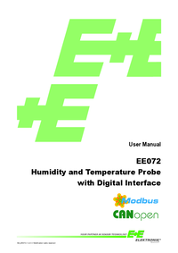 Thumbnail of document Manual - EE072 RH/T Probe with digital interface